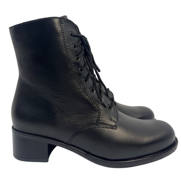 La Canadienne Women's Palmina Combat Boot,Black Leather 8 W US - Picture 5 of 11